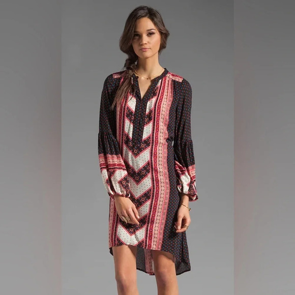 Free People Peacemaker Dress, Black Combo, Small, EUC - Picture 1 of 13